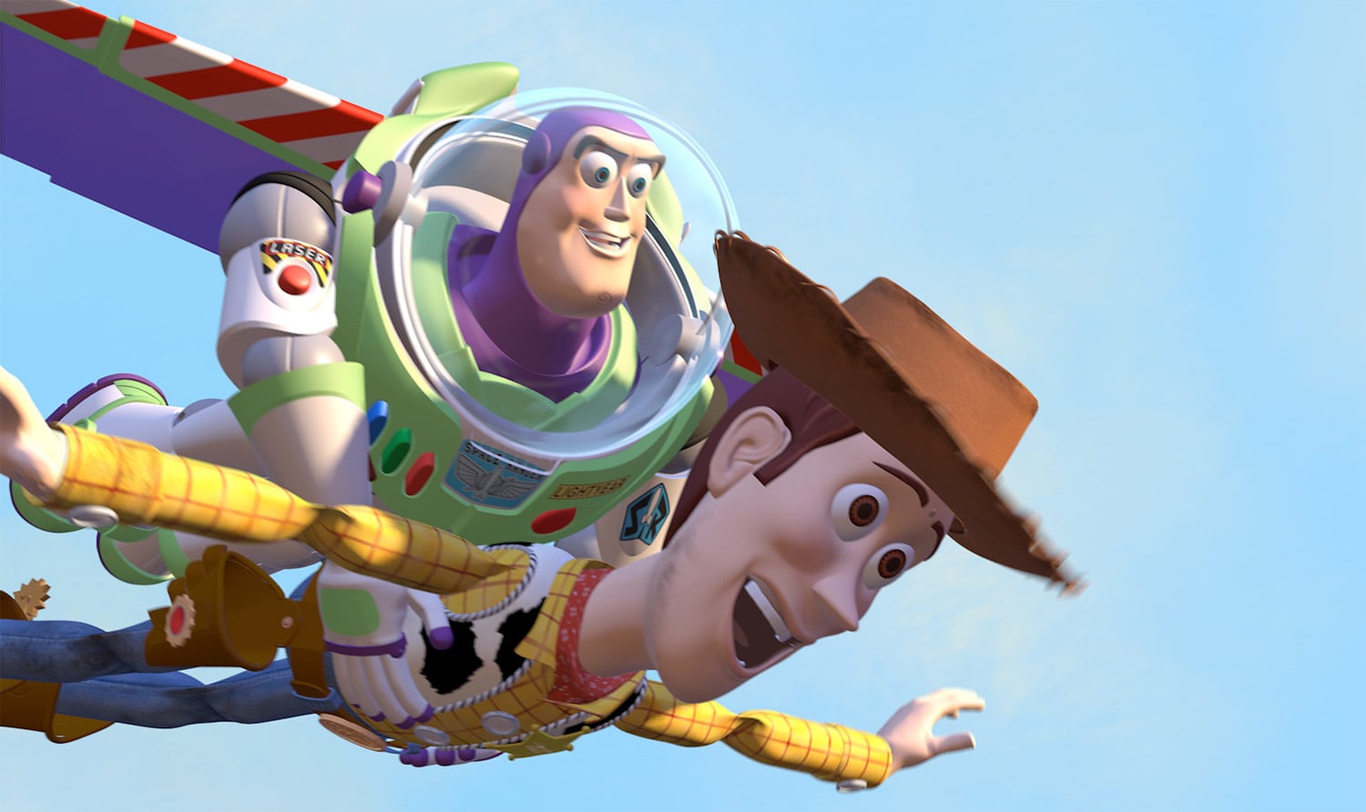 Buzz e Woody caem com estilo no carro do Andy