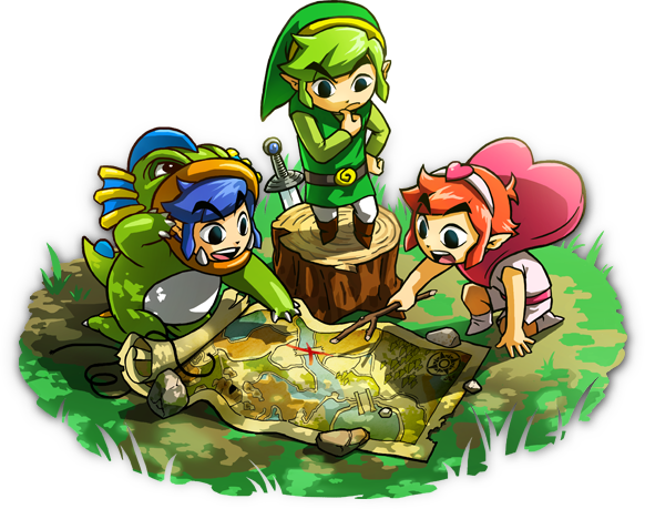 Arte gráfica de Triforce Heroes